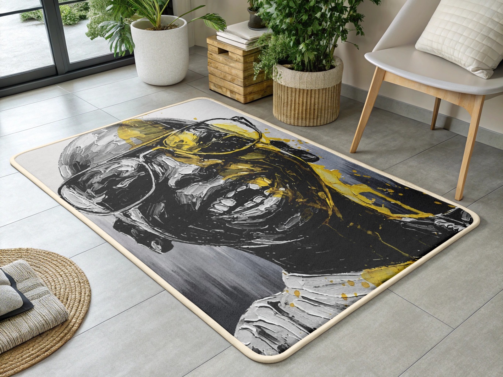 Golden Shades rug in a living room